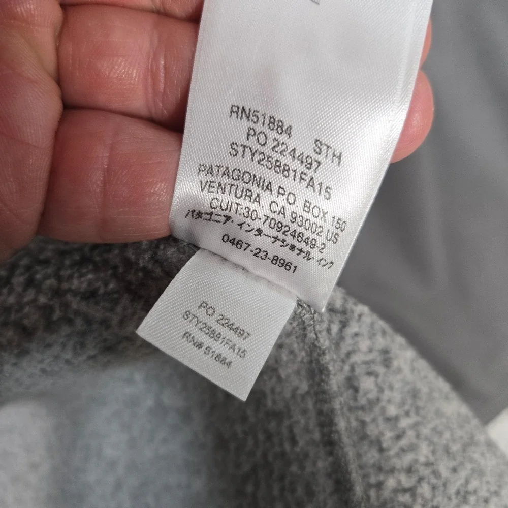 Patagonia Better Sweater Vest Mens L Gray Heather Fleece Zip 25881 Logo on back